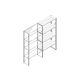 Aanbouwsectie Nedcon SF Legbordstelling 2500x1270x500mm hxbxd 4 niveaus Metaal Verzinkt 60kg Enkel