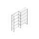 Aanbouwsectie Nedcon SF Legbordstelling 2500x1270x500mm hxbxd 5 niveaus Metaal Verzinkt 60kg Enkel