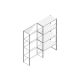 Aanbouwsectie Nedcon SF Legbordstelling 2500x1270x600mm hxbxd 4 niveaus Metaal Verzinkt 175kg Enkel