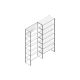 Aanbouwsectie Nedcon SF Legbordstelling 3000x1270x600mm hxbxd 7 niveaus Metaal Verzinkt 175kg Enkel