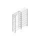 Aanbouwsectie Nedcon SF Legbordstelling 3000x1270x600mm hxbxd 8 niveaus Metaal Verzinkt 60kg Enkel