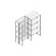 Aanbouwsectie Nedcon SF Legbordstelling 2000x970x800mm hxbxd 4 niveaus Metaal Verzinkt 200kg Dubbel