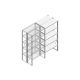Aanbouwsectie Nedcon SF Legbordstelling 2000x970x800mm hxbxd 5 niveaus Metaal Verzinkt 80kg Dubbel