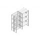 Aanbouwsectie Nedcon SF Legbordstelling 2200x970x800mm hxbxd 4 niveaus Metaal Verzinkt 200kg Dubbel