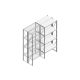 Aanbouwsectie Nedcon SF Legbordstelling 2200x970x800mm hxbxd 4 niveaus Metaal Verzinkt 200kg Dubbel
