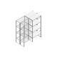 Aanbouwsectie Nedcon SF Legbordstelling 2200x970x1000mm hxbxd 4 niveaus Metaal Verzinkt 80kg Dubbel