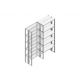 Aanbouwsectie Nedcon SF Legbordstelling 2500x970x600mm hxbxd 5 niveaus Metaal Verzinkt 200kg Dubbel