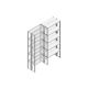 Aanbouwsectie Nedcon SF Legbordstelling 2500x970x600mm hxbxd 5 niveaus Metaal Verzinkt 200kg Dubbel