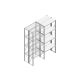 Aanbouwsectie Nedcon SF Legbordstelling 2500x970x800mm hxbxd 4 niveaus Metaal Verzinkt 80kg Dubbel