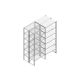 Aanbouwsectie Nedcon SF Legbordstelling 2500x970x1000mm hxbxd 6 niveaus Metaal Verzinkt 200kg Dubbel