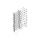 Aanbouwsectie Nedcon SF Legbordstelling 3000x970x600mm hxbxd 8 niveaus Metaal Verzinkt 85kg Dubbel