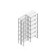 Aanbouwsectie Nedcon SF Legbordstelling 3000x970x800mm hxbxd 6 niveaus Metaal Verzinkt 200kg Dubbel