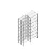 Aanbouwsectie Nedcon SF Legbordstelling 3000x970x800mm hxbxd 8 niveaus Metaal Verzinkt 200kg Dubbel