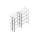 Aanbouwsectie Nedcon SF Legbordstelling 2000x1270x800mm hxbxd 4 niveaus Metaal Verzinkt 175kg Dubbel