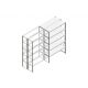 Aanbouwsectie Nedcon SF Legbordstelling 2000x1270x800mm hxbxd 5 niveaus Metaal Verzinkt 175kg Dubbel