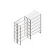 Aanbouwsectie Nedcon SF Legbordstelling 2000x1220x800mm hxbxd 6 niveaus Metaal Verzinkt 175kg Dubbel