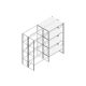 Aanbouwsectie Nedcon SF Legbordstelling 2200x1270x1000mm hxbxd 4 niveaus Metaal Verzinkt 175kg Dubbel