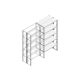 Aanbouwsectie Nedcon SF Legbordstelling 2500x1270x800mm hxbxd 5 niveaus Metaal Verzinkt 175kg Dubbel