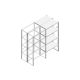 Aanbouwsectie Nedcon SF Legbordstelling 2500x1270x1200mm hxbxd 4 niveaus Metaal Verzinkt 175kg Dubbel