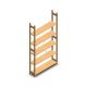 Houten legbordstelling BT Euro 2400x1170x300 mm (hxbxd) 5 niveaus beginsectie
