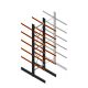 Zware draagarmstelling dubbelzijdig 5000x1200x1200mm (hxbxd) 5 niveaus beginsectie