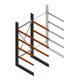 Zware draagarmstelling enkelzijdig 3000x1200x1500mm (hxbxd) 4 niveaus beginsectie