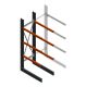 Zware draagarmstelling enkelzijdig 3000x800x1200mm (hxbxd) 3 niveaus beginsectie
