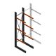Zware draagarmstelling enkelzijdig 4000x1000x1500mm (hxbxd) 3 niveaus beginsectie