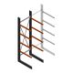 Zware draagarmstelling enkelzijdig 4000x1200x1200mm (hxbxd) 4 niveaus beginsectie 300kg/arm