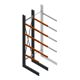 Zware draagarmstelling enkelzijdig 4000x800x1200mm (hxbxd) 4 niveaus beginsectie