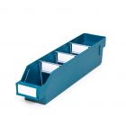 Magazijnbak 4009 Groen met 3 verdeelschotten en 4 labels 400x90x95mm (lxbxh)