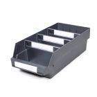 Magazijnbak 5024-15 Grijs met 3 verdeelschotten en 4 labels 500x240x150mm (lxbxh)