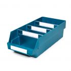 Magazijnbak 5024-15 Groen met 3 verdeelschotten en 4 labels 500x240x150mm (lxbxh)