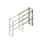 Aanbouwsectie deels gebruikte Nedcon PR palletstelling 3000x3500x1100mm hxbxd 2niveaus 3500kg/niv