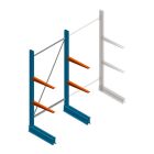 Lichte draagarmstelling BR enkelzijdig 2000x1000x600 mm (hxbxd) 2 niveaus beginsectie