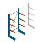 Lichte draagarmstelling BR enkelzijdig 2000x1000x600 mm (hxbxd) 3 niveaus beginsectie