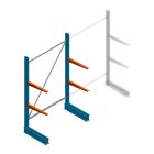 Lichte draagarmstelling BR enkelzijdig 2000x1250x600 mm (hxbxd) 2 niveaus beginsectie