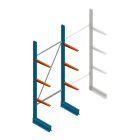 Lichte draagarmstelling BR enkelzijdig 2500x1000x500 mm (hxbxd) 3 niveaus beginsectie