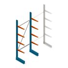 Lichte draagarmstelling BR enkelzijdig 2500x1000x500 mm (hxbxd) 4 niveaus beginsectie