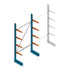 Lichte draagarmstelling BR enkelzijdig 2500x1250x500 mm (hxbxd) 4 niveaus beginsectie