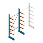 Lichte draagarmstelling BR enkelzijdig 2500x1250x600 mm (hxbxd) 5 niveaus beginsectie