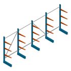 Voordeelrij lichte draagarmstelling BR enkelzijdig 2000x5100x600 mm (hxbxd) 3 niveaus