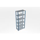 Beginsectie gebruikte Nedcon legbordstelling 2200x970x400mm hxbxd 6niveaus 200kg/niv