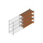 Aanbouwsectie grootvakstelling MP 2000x1500x800mm hxbxd 4 niveaus RAL2004/Verzinkt 500kg