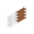 Aanbouwsectie grootvakstelling MP 2250x1500x600mm hxbxd 4 niveaus RAL2004/Verzinkt 500kg