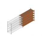 Aanbouwsectie grootvakstelling MP 2000x2400x800mm hxbxd 5 niveaus RAL2004/Verzinkt 265kg