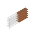 Beginsectie grootvakstelling MP 2250x2400x800mm hxbxd 5 niveaus  RAL2004/Verzinkt 265kg