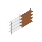 Beginsectie grootvakstelling MP 2500x2400x600mm hxbxd 4 niveaus  RAL2004/Verzinkt 265kg