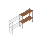 Aanbouwsectie grootvakstelling MP 2000x1500x600mm hxbxd 2 niveaus RAL2004/5003/Verzinkt 500kg