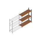 Aanbouwsectie grootvakstelling MP 2250x1500x600mm hxbxd 3 niveaus RAL2004/5003/Verzinkt 500kg